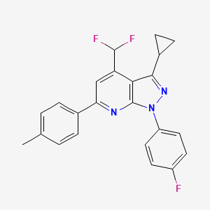 3-cyclopropyl-4-(difluoromethyl)-1-(4-fluorophenyl)-6-(4-methylphenyl)-1H-pyrazolo[3,4-b]pyridine