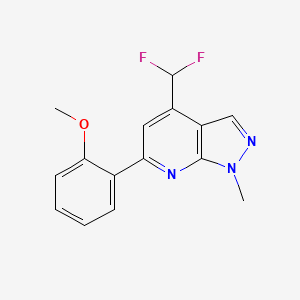 molecular formula C15H13F2N3O B4349455 4-(difluoromethyl)-6-(2-methoxyphenyl)-1-methyl-1H-pyrazolo[3,4-b]pyridine 