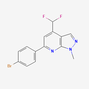 molecular formula C14H10BrF2N3 B4349481 6-(4-bromophenyl)-4-(difluoromethyl)-1-methyl-1H-pyrazolo[3,4-b]pyridine 