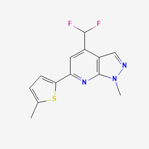 molecular formula C13H11F2N3S B4349494 4-(difluoromethyl)-1-methyl-6-(5-methyl-2-thienyl)-1H-pyrazolo[3,4-b]pyridine 