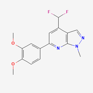 4-(difluoromethyl)-6-(3,4-dimethoxyphenyl)-1-methyl-1H-pyrazolo[3,4-b]pyridine