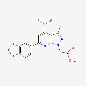 methyl [6-(1,3-benzodioxol-5-yl)-4-(difluoromethyl)-3-methyl-1H-pyrazolo[3,4-b]pyridin-1-yl]acetate