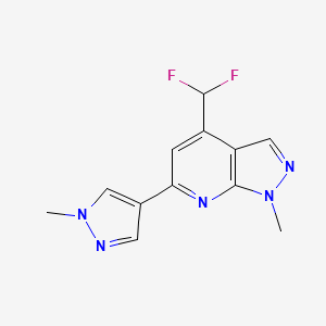 4-(difluoromethyl)-1-methyl-6-(1-methyl-1H-pyrazol-4-yl)-1H-pyrazolo[3,4-b]pyridine