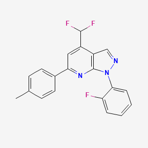 4-(difluoromethyl)-1-(2-fluorophenyl)-6-(4-methylphenyl)-1H-pyrazolo[3,4-b]pyridine