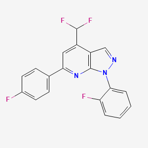 4-(difluoromethyl)-1-(2-fluorophenyl)-6-(4-fluorophenyl)-1H-pyrazolo[3,4-b]pyridine