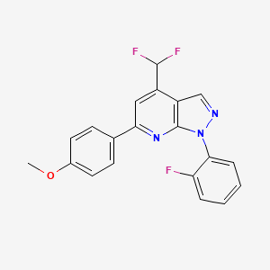 4-[4-(DIFLUOROMETHYL)-1-(2-FLUOROPHENYL)-1H-PYRAZOLO[3,4-B]PYRIDIN-6-YL]PHENYL METHYL ETHER