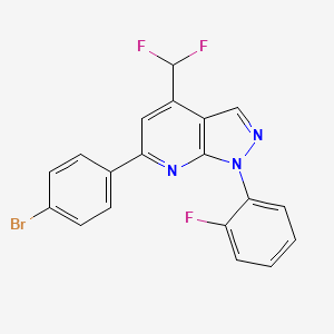 molecular formula C19H11BrF3N3 B4349535 6-(4-bromophenyl)-4-(difluoromethyl)-1-(2-fluorophenyl)-1H-pyrazolo[3,4-b]pyridine 