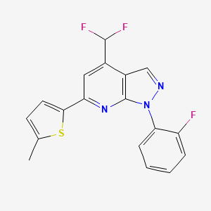 4-(difluoromethyl)-1-(2-fluorophenyl)-6-(5-methyl-2-thienyl)-1H-pyrazolo[3,4-b]pyridine