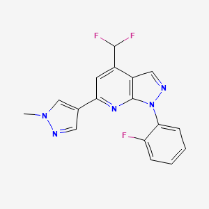 4-(difluoromethyl)-1-(2-fluorophenyl)-6-(1-methyl-1H-pyrazol-4-yl)-1H-pyrazolo[3,4-b]pyridine