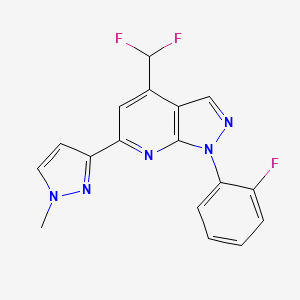 4-(difluoromethyl)-1-(2-fluorophenyl)-6-(1-methyl-1H-pyrazol-3-yl)-1H-pyrazolo[3,4-b]pyridine