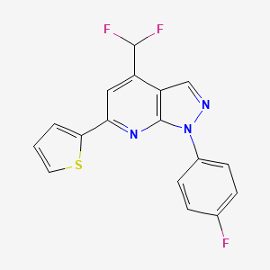 4-(difluoromethyl)-1-(4-fluorophenyl)-6-(2-thienyl)-1H-pyrazolo[3,4-b]pyridine