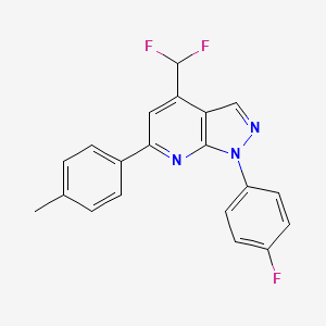 4-(difluoromethyl)-1-(4-fluorophenyl)-6-(4-methylphenyl)-1H-pyrazolo[3,4-b]pyridine