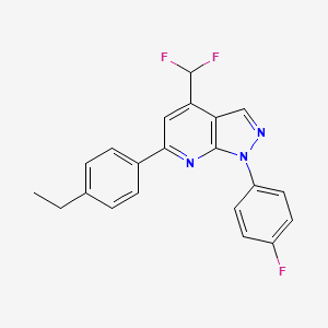 4-(difluoromethyl)-6-(4-ethylphenyl)-1-(4-fluorophenyl)-1H-pyrazolo[3,4-b]pyridine