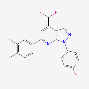 4-(difluoromethyl)-6-(3,4-dimethylphenyl)-1-(4-fluorophenyl)-1H-pyrazolo[3,4-b]pyridine