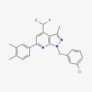 1-(3-chlorobenzyl)-4-(difluoromethyl)-6-(3,4-dimethylphenyl)-3-methyl-1H-pyrazolo[3,4-b]pyridine