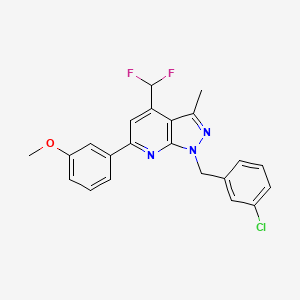 molecular formula C22H18ClF2N3O B4349622 1-(3-chlorobenzyl)-4-(difluoromethyl)-6-(3-methoxyphenyl)-3-methyl-1H-pyrazolo[3,4-b]pyridine 