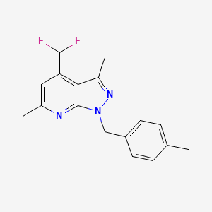 4-(difluoromethyl)-3,6-dimethyl-1-(4-methylbenzyl)-1H-pyrazolo[3,4-b]pyridine