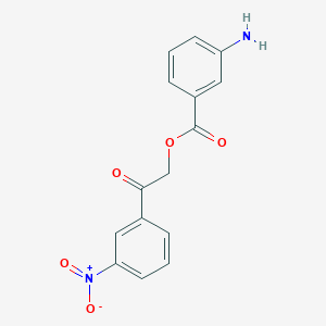 molecular formula C15H12N2O5 B434964 2-(3-Nitrophenyl)-2-oxoethyl 3-aminobenzoate CAS No. 351896-55-4