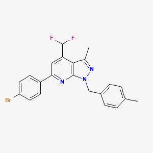 6-(4-bromophenyl)-4-(difluoromethyl)-3-methyl-1-(4-methylbenzyl)-1H-pyrazolo[3,4-b]pyridine