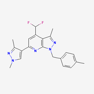 4-(difluoromethyl)-6-(1,3-dimethyl-1H-pyrazol-4-yl)-3-methyl-1-(4-methylbenzyl)-1H-pyrazolo[3,4-b]pyridine