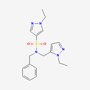 molecular formula C18H23N5O2S B4349653 N~4~-BENZYL-1-ETHYL-N~4~-[(1-ETHYL-1H-PYRAZOL-5-YL)METHYL]-1H-PYRAZOLE-4-SULFONAMIDE 