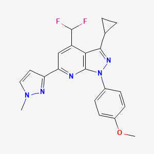 3-cyclopropyl-4-(difluoromethyl)-1-(4-methoxyphenyl)-6-(1-methyl-1H-pyrazol-3-yl)-1H-pyrazolo[3,4-b]pyridine