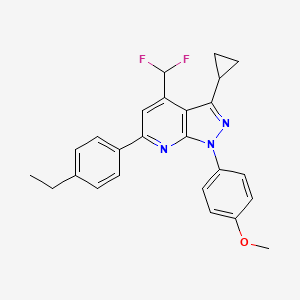 3-cyclopropyl-4-(difluoromethyl)-6-(4-ethylphenyl)-1-(4-methoxyphenyl)-1H-pyrazolo[3,4-b]pyridine