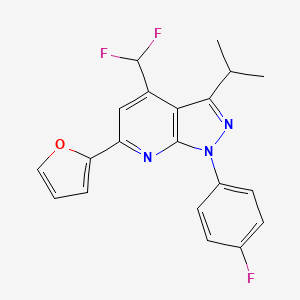 4-(difluoromethyl)-1-(4-fluorophenyl)-6-(2-furyl)-3-isopropyl-1H-pyrazolo[3,4-b]pyridine