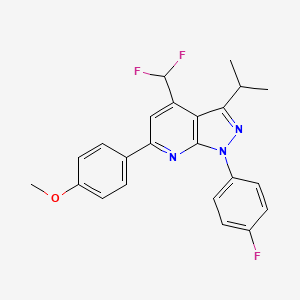 4-[4-(DIFLUOROMETHYL)-1-(4-FLUOROPHENYL)-3-ISOPROPYL-1H-PYRAZOLO[3,4-B]PYRIDIN-6-YL]PHENYL METHYL ETHER