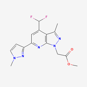 Methyl 2-[4-(difluoromethyl)-3-methyl-6-(1-methylpyrazol-3-yl)pyrazolo[3,4-b]pyridin-1-yl]acetate