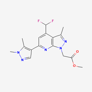 methyl [4-(difluoromethyl)-6-(1,5-dimethyl-1H-pyrazol-4-yl)-3-methyl-1H-pyrazolo[3,4-b]pyridin-1-yl]acetate