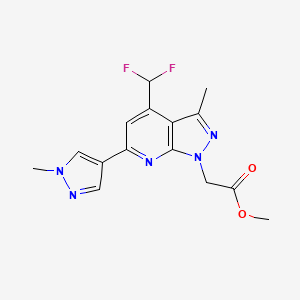 METHYL 2-[4-(DIFLUOROMETHYL)-3-METHYL-6-(1-METHYL-1H-PYRAZOL-4-YL)-1H-PYRAZOLO[3,4-B]PYRIDIN-1-YL]ACETATE