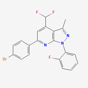 molecular formula C20H13BrF3N3 B4349747 6-(4-bromophenyl)-4-(difluoromethyl)-1-(2-fluorophenyl)-3-methyl-1H-pyrazolo[3,4-b]pyridine 