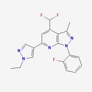 4-(difluoromethyl)-6-(1-ethyl-1H-pyrazol-4-yl)-1-(2-fluorophenyl)-3-methyl-1H-pyrazolo[3,4-b]pyridine