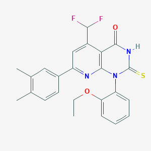 5-(difluoromethyl)-7-(3,4-dimethylphenyl)-1-(2-ethoxyphenyl)-2-sulfanylpyrido[2,3-d]pyrimidin-4(1H)-one