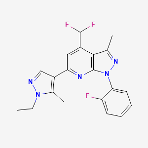 4-(difluoromethyl)-6-(1-ethyl-5-methyl-1H-pyrazol-4-yl)-1-(2-fluorophenyl)-3-methyl-1H-pyrazolo[3,4-b]pyridine