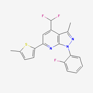 4-(difluoromethyl)-1-(2-fluorophenyl)-3-methyl-6-(5-methyl-2-thienyl)-1H-pyrazolo[3,4-b]pyridine