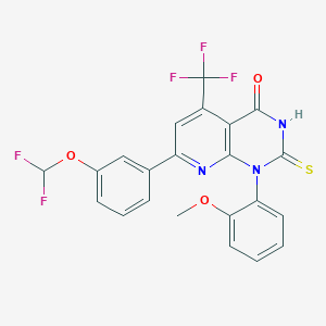 7-[3-(difluoromethoxy)phenyl]-1-(2-methoxyphenyl)-2-sulfanyl-5-(trifluoromethyl)pyrido[2,3-d]pyrimidin-4(1H)-one