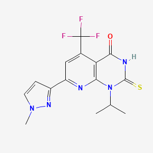 1-ISOPROPYL-7-(1-METHYL-1H-PYRAZOL-3-YL)-2-SULFANYL-5-(TRIFLUOROMETHYL)PYRIDO[2,3-D]PYRIMIDIN-4(1H)-ONE