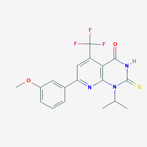 1-ISOPROPYL-7-(3-METHOXYPHENYL)-2-SULFANYL-5-(TRIFLUOROMETHYL)PYRIDO[2,3-D]PYRIMIDIN-4(1H)-ONE