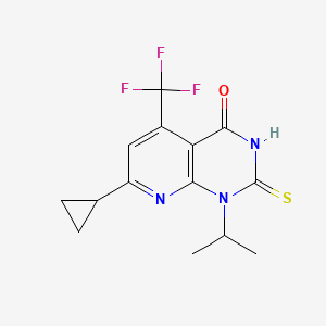 7-cyclopropyl-1-isopropyl-2-mercapto-5-(trifluoromethyl)pyrido[2,3-d]pyrimidin-4(1H)-one