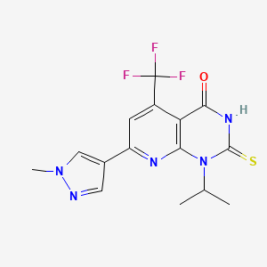 1-ISOPROPYL-7-(1-METHYL-1H-PYRAZOL-4-YL)-2-SULFANYL-5-(TRIFLUOROMETHYL)PYRIDO[2,3-D]PYRIMIDIN-4(1H)-ONE