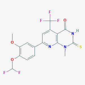 7-[4-(difluoromethoxy)-3-methoxyphenyl]-1-methyl-2-sulfanyl-5-(trifluoromethyl)pyrido[2,3-d]pyrimidin-4(1H)-one