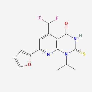 5-(DIFLUOROMETHYL)-7-(2-FURYL)-1-ISOPROPYL-2-SULFANYLPYRIDO[2,3-D]PYRIMIDIN-4(1H)-ONE