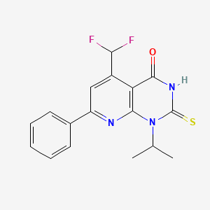 5-(DIFLUOROMETHYL)-1-ISOPROPYL-7-PHENYL-2-SULFANYLPYRIDO[2,3-D]PYRIMIDIN-4(1H)-ONE