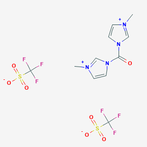 molecular formula C11H12F6N4O7S2 B043501 1,1'-Carbonylbis(3-methylimidazolium) triflate CAS No. 120418-31-7