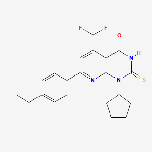 1-cyclopentyl-5-(difluoromethyl)-7-(4-ethylphenyl)-2-sulfanylpyrido[2,3-d]pyrimidin-4(1H)-one