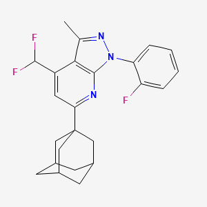 6-(1-adamantyl)-4-(difluoromethyl)-1-(2-fluorophenyl)-3-methyl-1H-pyrazolo[3,4-b]pyridine