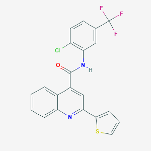 molecular formula C21H12ClF3N2OS B435017 N-[2-chloro-5-(trifluoromethyl)phenyl]-2-(2-thienyl)-4-quinolinecarboxamide CAS No. 326870-59-1