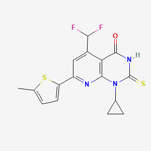 1-CYCLOPROPYL-5-(DIFLUOROMETHYL)-7-(5-METHYL-2-THIENYL)-2-SULFANYLPYRIDO[2,3-D]PYRIMIDIN-4(1H)-ONE